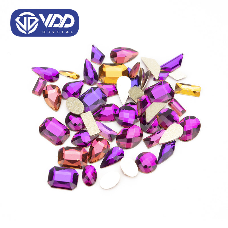 VDD Volcano Mix Shape Non-hotfix Rhinestones Glass Crystal Flatback Strass Stones Shape