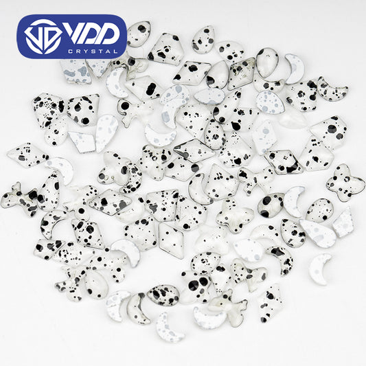 VDD Crysyal Zebra 100/500Pcs New Color Mixed Shape Glass Crystal Rhinestones Flatback Strass Glitter Shiny Nail Art DIY Decoration Accessories